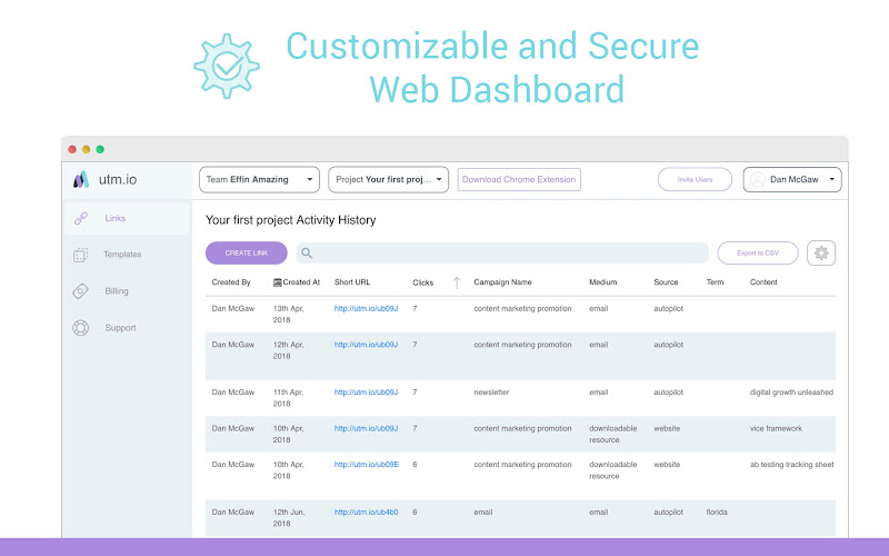 UTM.io extension