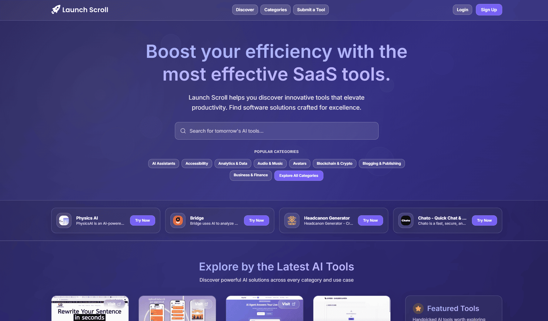 Launch Scroll