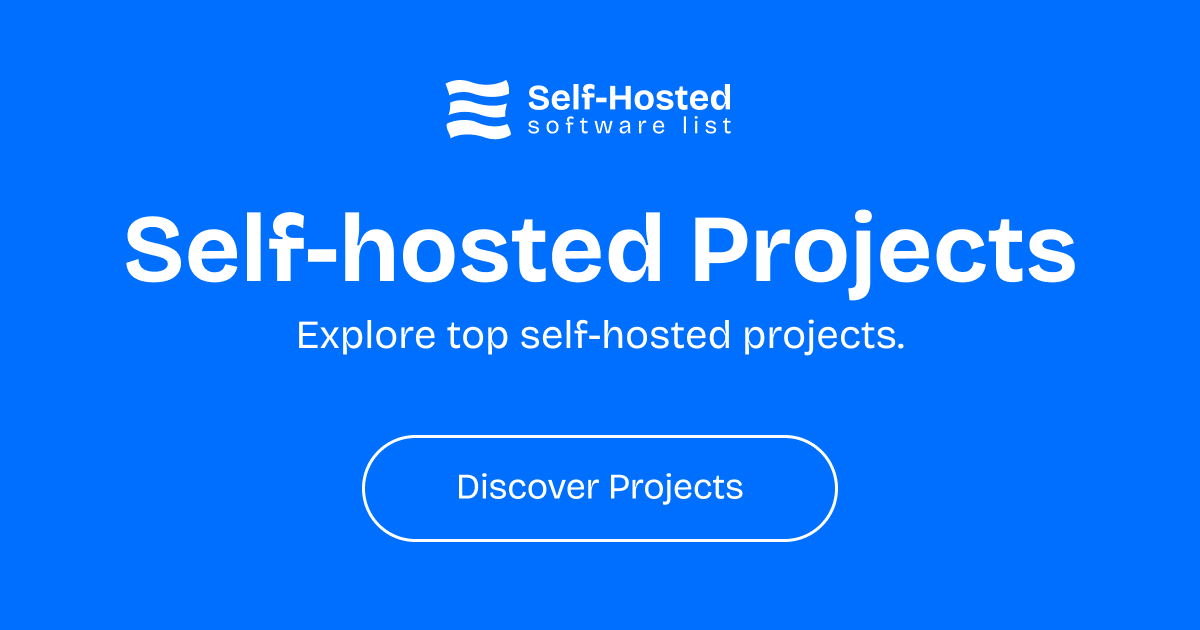 Self-Hosted Software List