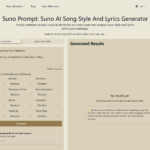 SunoPrompt - Suno AI Song Style and Lyrics Generator
