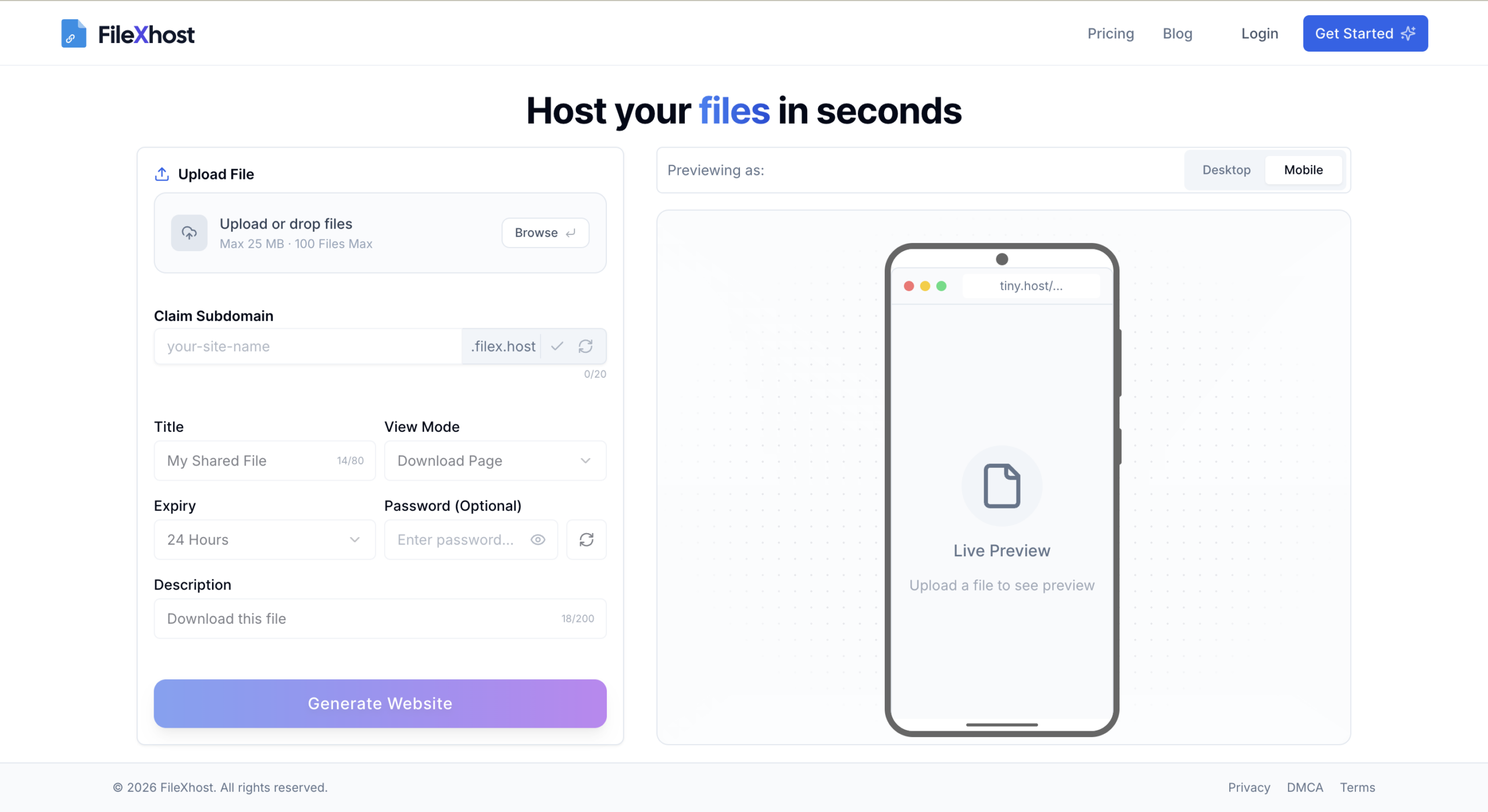 FileXhost: Instant File Hosting - HTML, PDF, Images & ZIPs