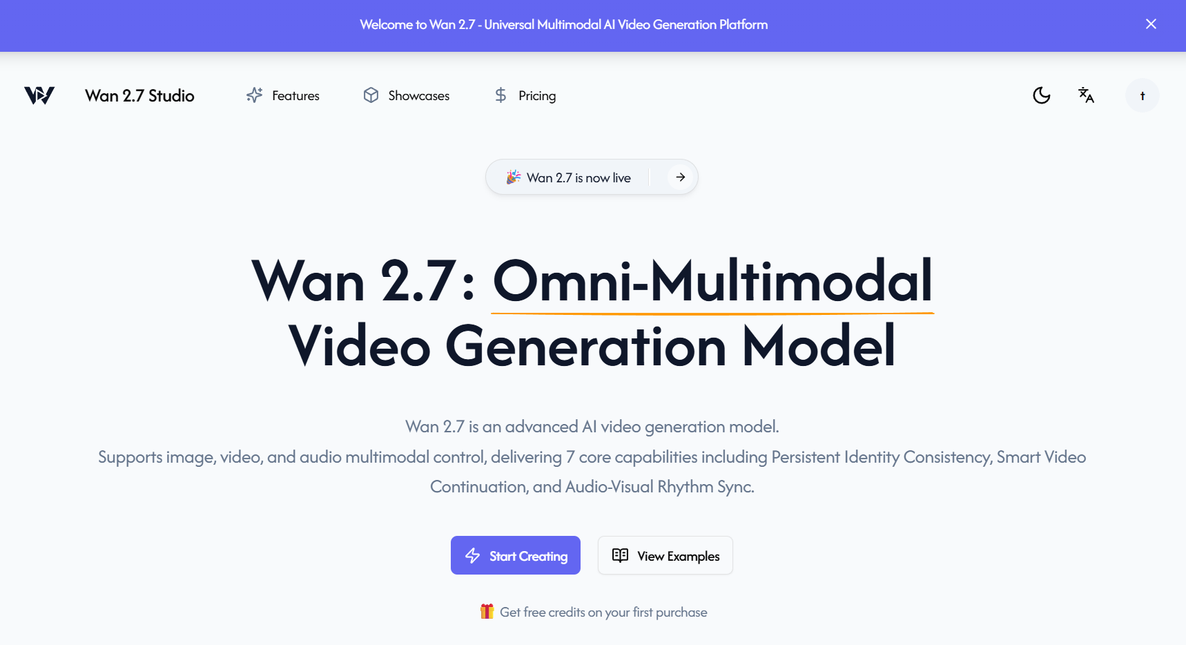 Wan 2.7 AI Video Generator