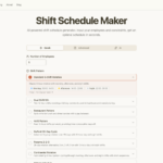 Free AI Shift Schedule Generator